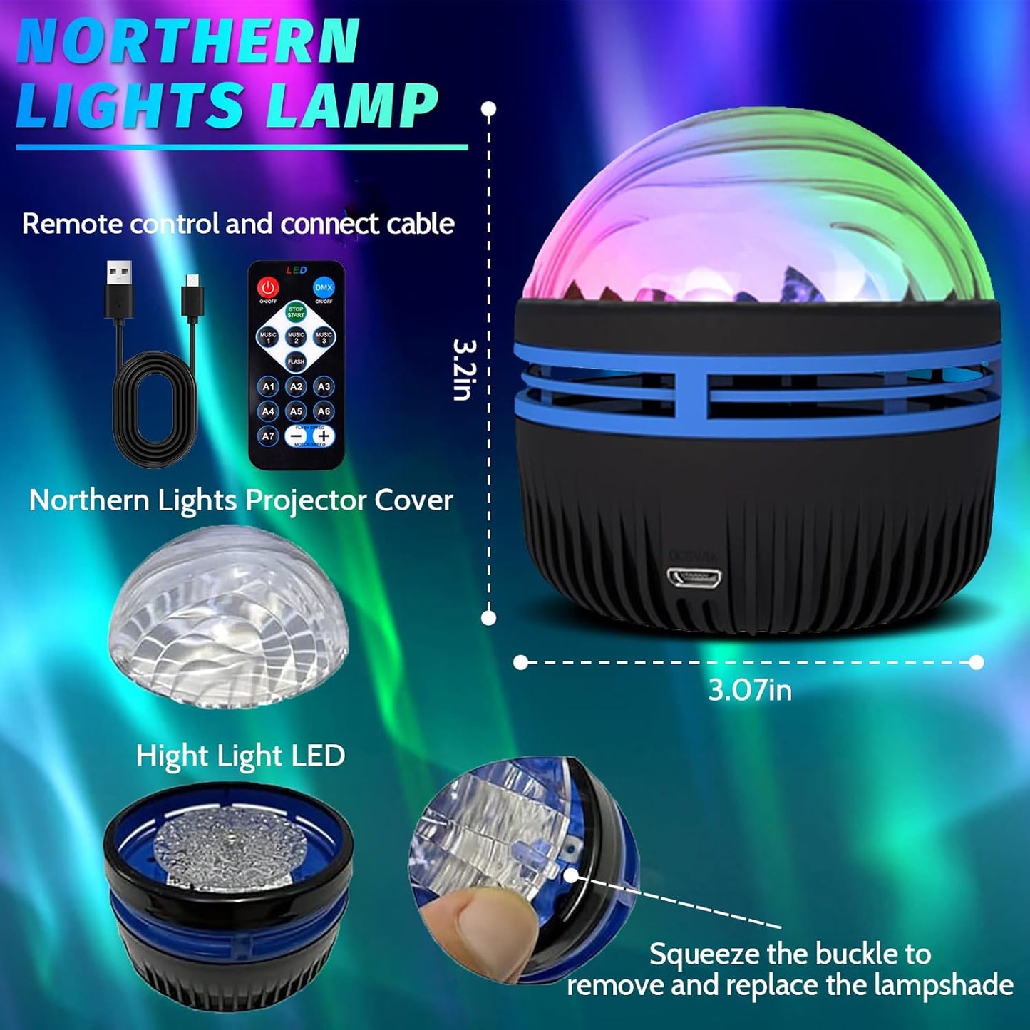 3 Northern Lights Projectors