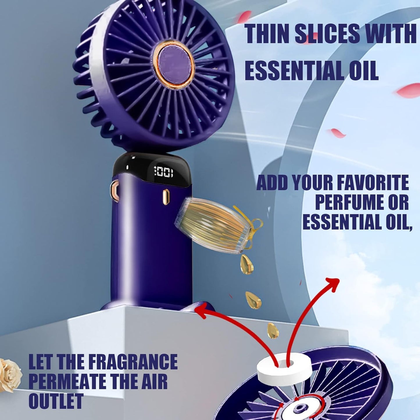 3 Hand Held Portable Fans